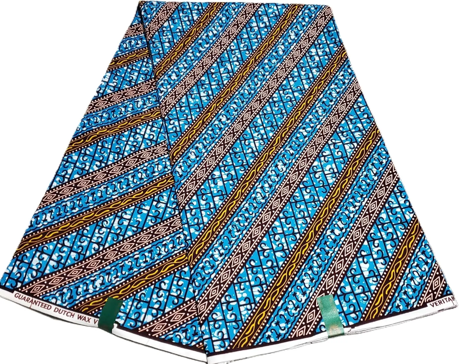 100% Cotton Dutch Wax African Print Style Fabric, Hollandais Style for Sewing and Crafts, 3 yards