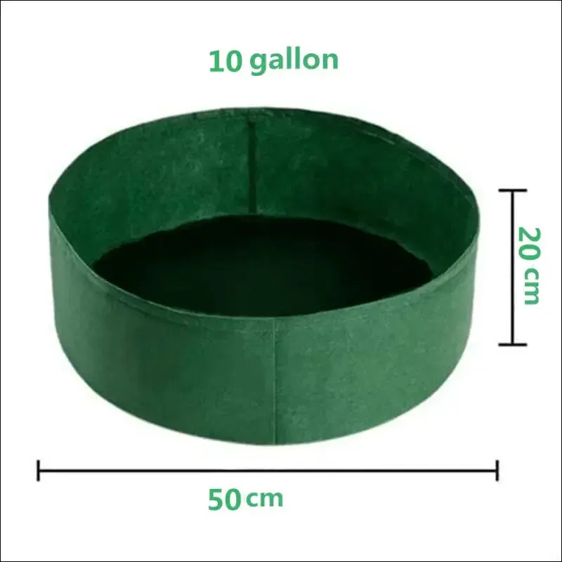 10/40/50/100 gallons fabric garden raised bed round planting container grow bags fabric planter pot