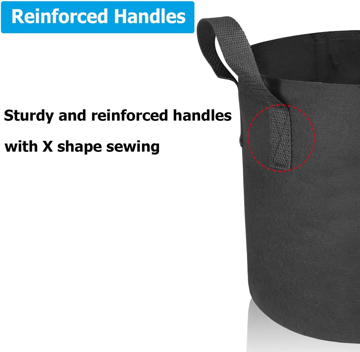 12 Packs 3 Gallon Grow Bags, Heavy Duty 300G Thickened Nonwoven Fabric Plant Pots with Handles