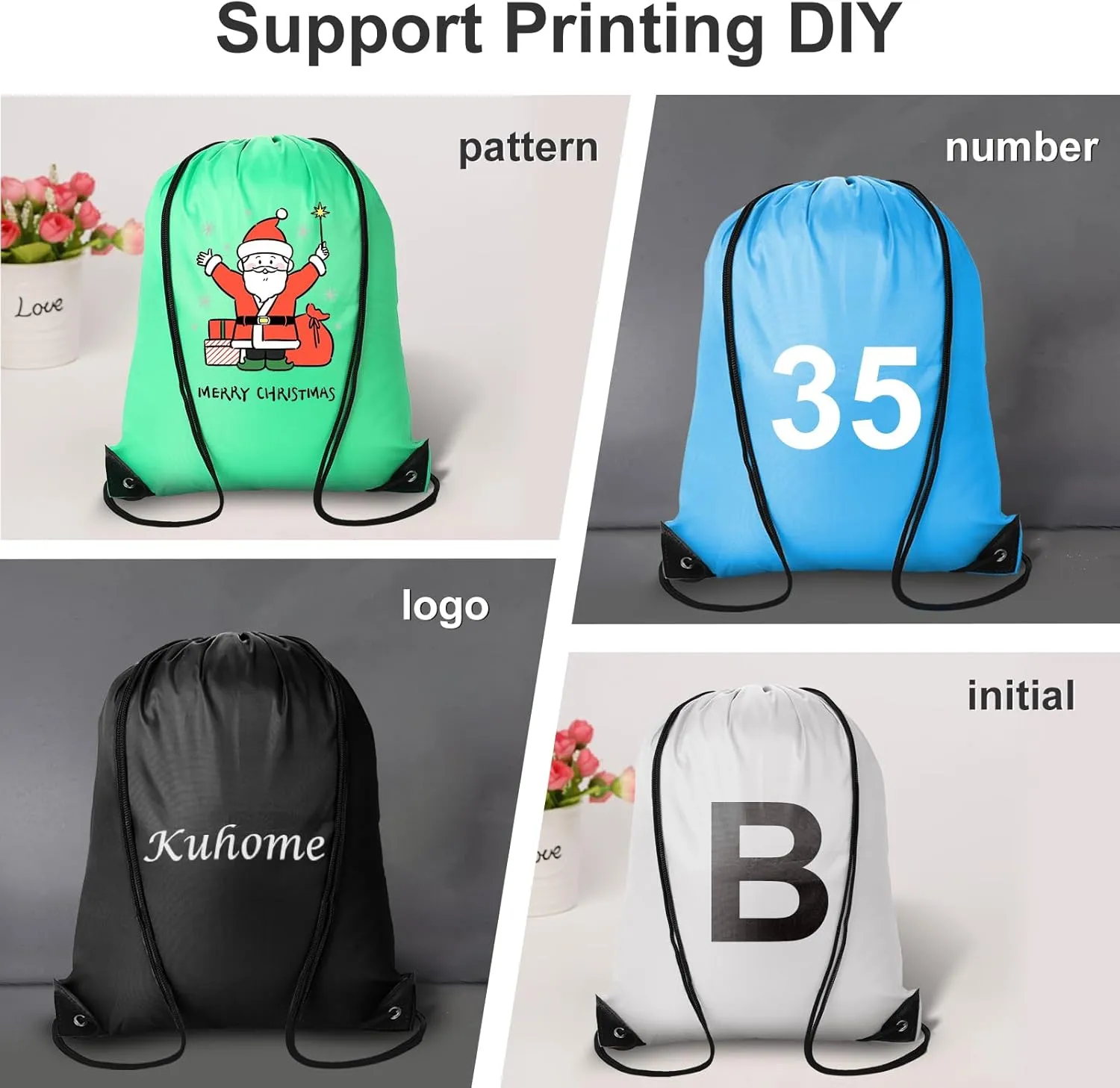 20Pcs Drawstring Backpacks Bulk String Bag Cinch Sack Pack Storage Knapsack Polyester Gift Bags Sports Drawstring Bags for Trip Gym Party Bags(20 Colors)