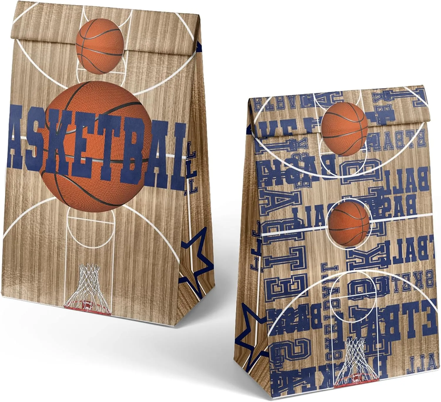 24 Basketball Party Favor Bags Basketball Goodie Bags Basketball Party Favors for Kids Basketball Birthday Party Supplies
