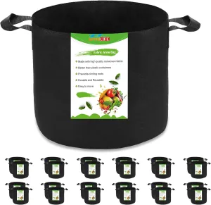 24-Pack 7 Gallon Grow Bags, Heavy Duty Aeration Fabric Pots with Handles for Garden and Planting, Pots for Plant
