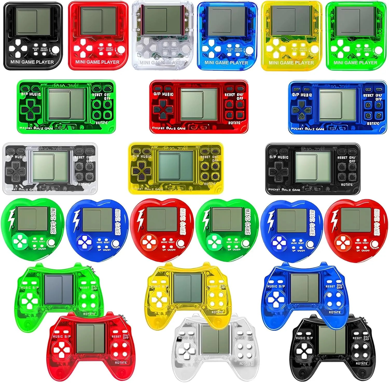 24Pcs Video Game Party Favors, Arcade Video Game Keychain ,Bulk Video Game Party Supplies for Birthday,Valentines Day Gifts,Goodies Bags Stuffer Classroom Prizes