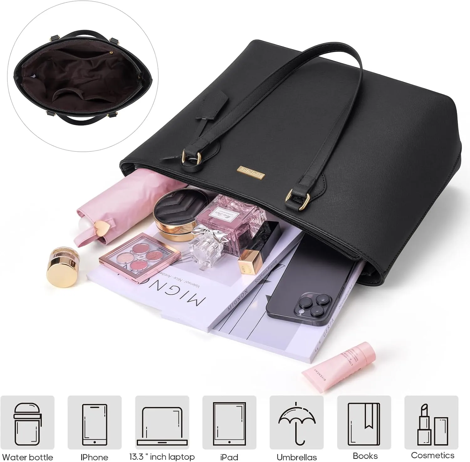 4PCS Women Fashion Handbags Purses Wallet Shoulder Bags Casual Tote Bag Crossbody Bags, Handbag Set Gift for Ladies Girls