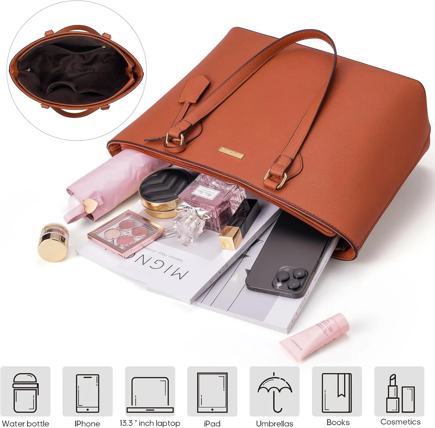 4PCS Women Fashion Handbags Purses Wallet Shoulder Bags Casual Tote Bag Crossbody Bags, Handbag Set Gift for Ladies Girls