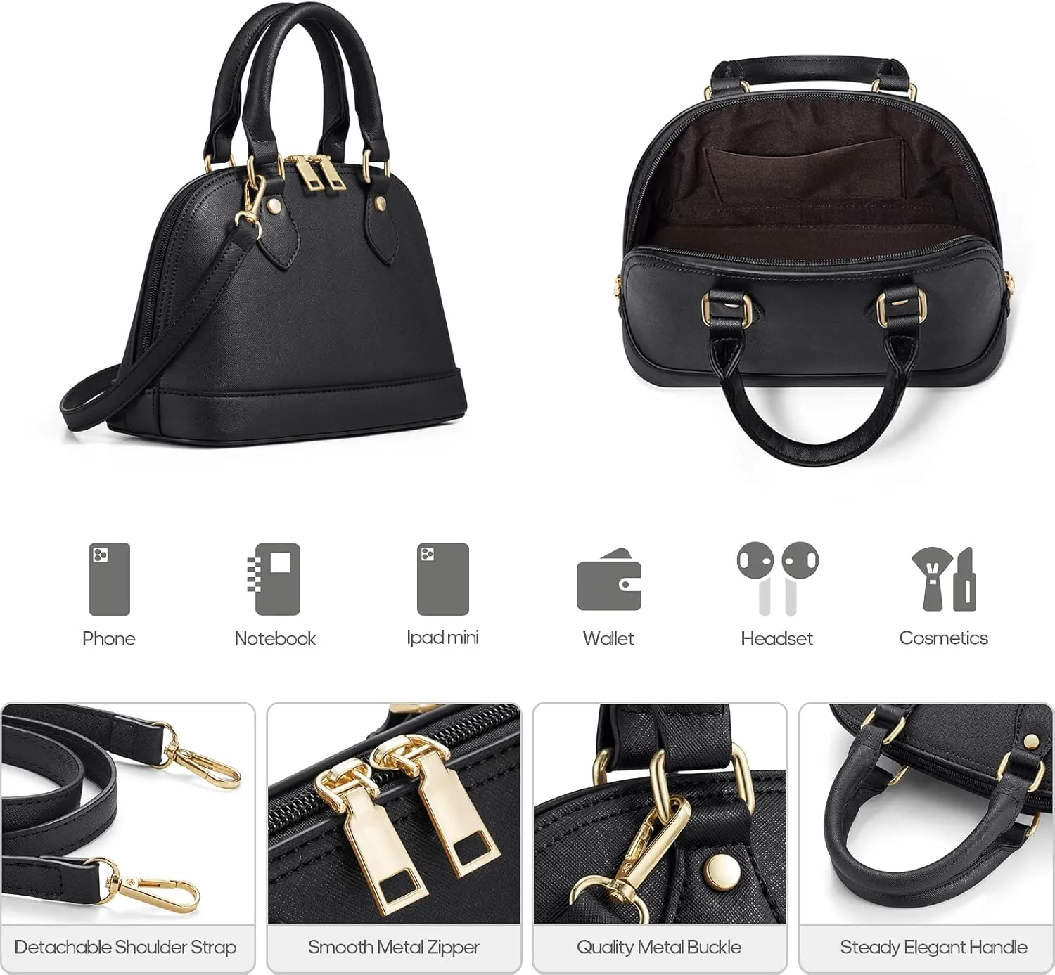 4PCS Women Fashion Handbags Purses Wallet Shoulder Bags Casual Tote Bag Crossbody Bags, Handbag Set Gift for Ladies Girls