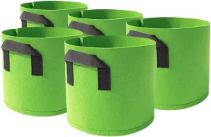 5 Gallon Capacity Plant Growing Bags Non-Woven Fabric Potato Grow Bags Promote Root Formation Breathable Smart Drainage Plant Storage Bags Vegetable Nursery Pouches