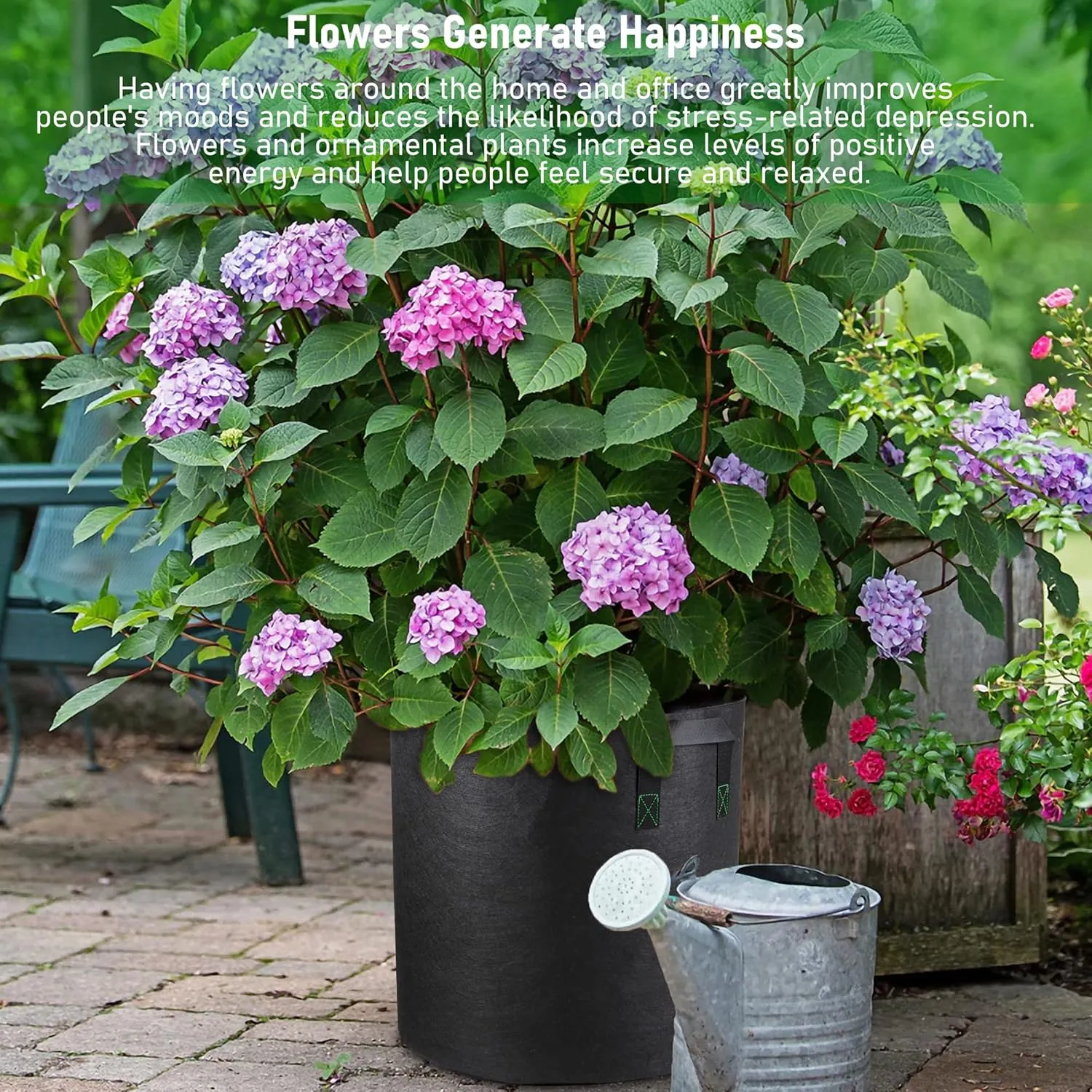 7 US Gallon 8 Pack Tall Grow Bags for Vegetables, Heavy Duty Nonwoven Aeration Fabric Deep Grow Pots with Handles