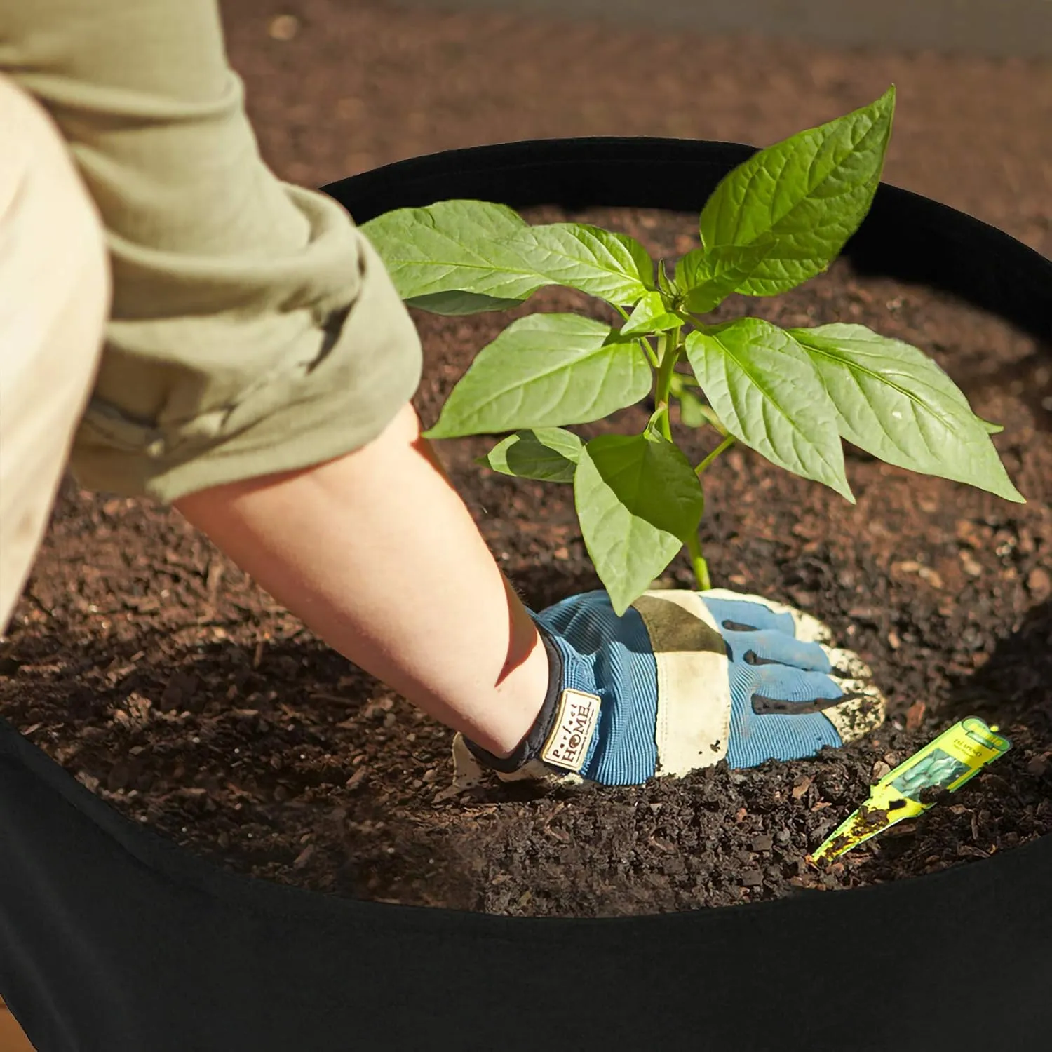 ACJRYO 100 Gallon Heavy Duty Felt Grow Bags - Thickened Fabric Planters with Drainage & Aeration for Vegetables, Flowers, Herbs ﻿