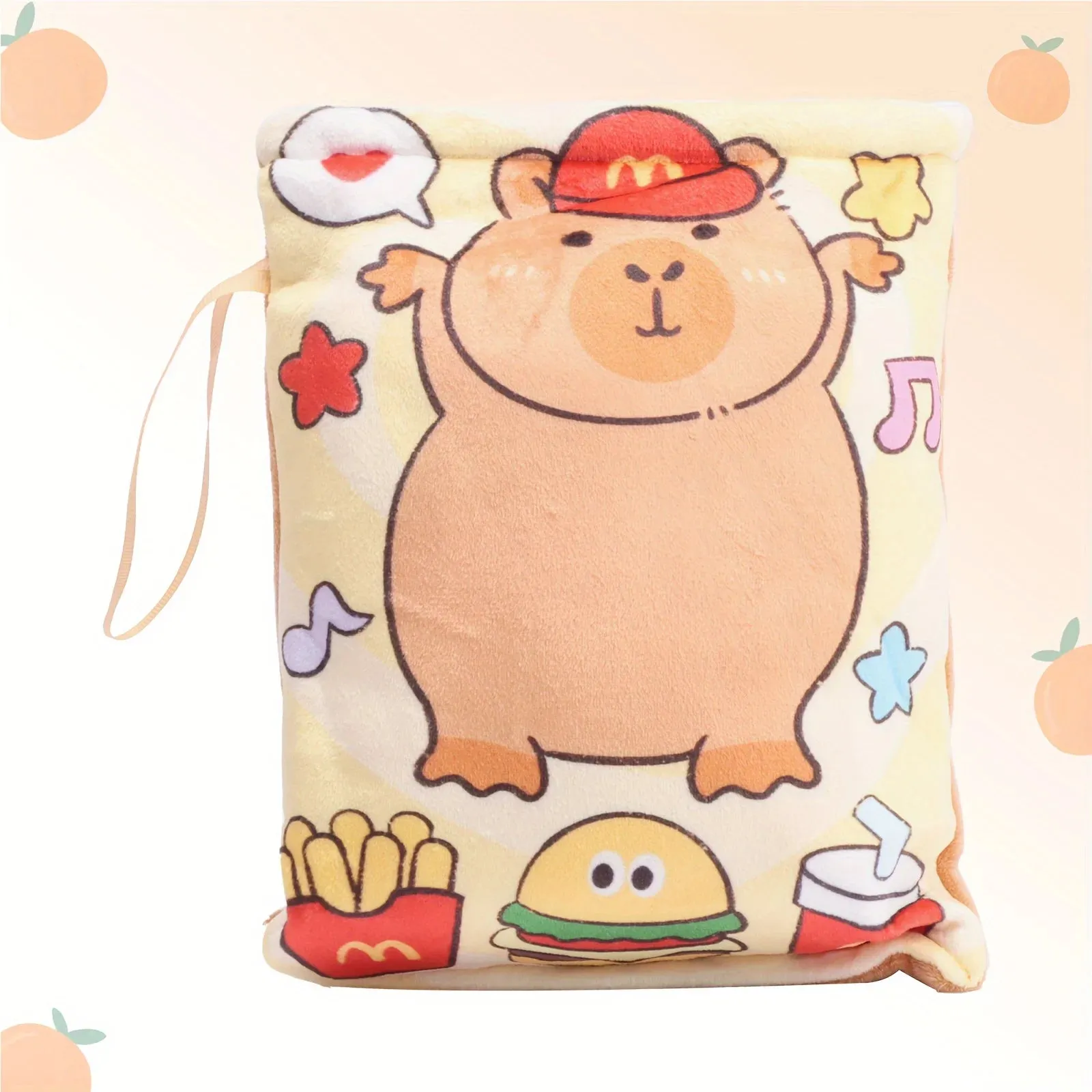 Adorable Kawaii Capybara Plush Snack Bag 🐾💖 - Cute & Soft Animal Bag with 4 Tiny Capybara Cubs!