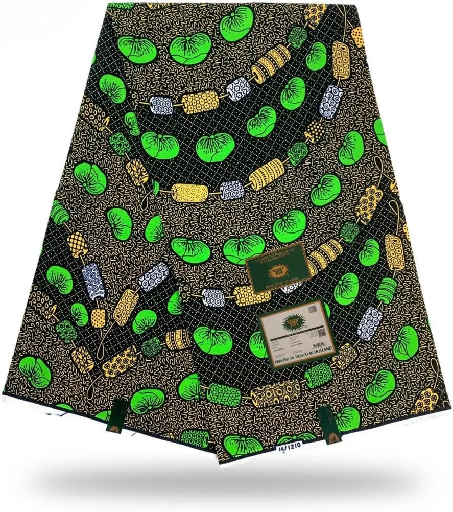 African Wax Print Ankara Cotton Fabric Dutch Wax Printed 100% Cotton Fabric Printed in Holland 6 Yards (Ypsilon)