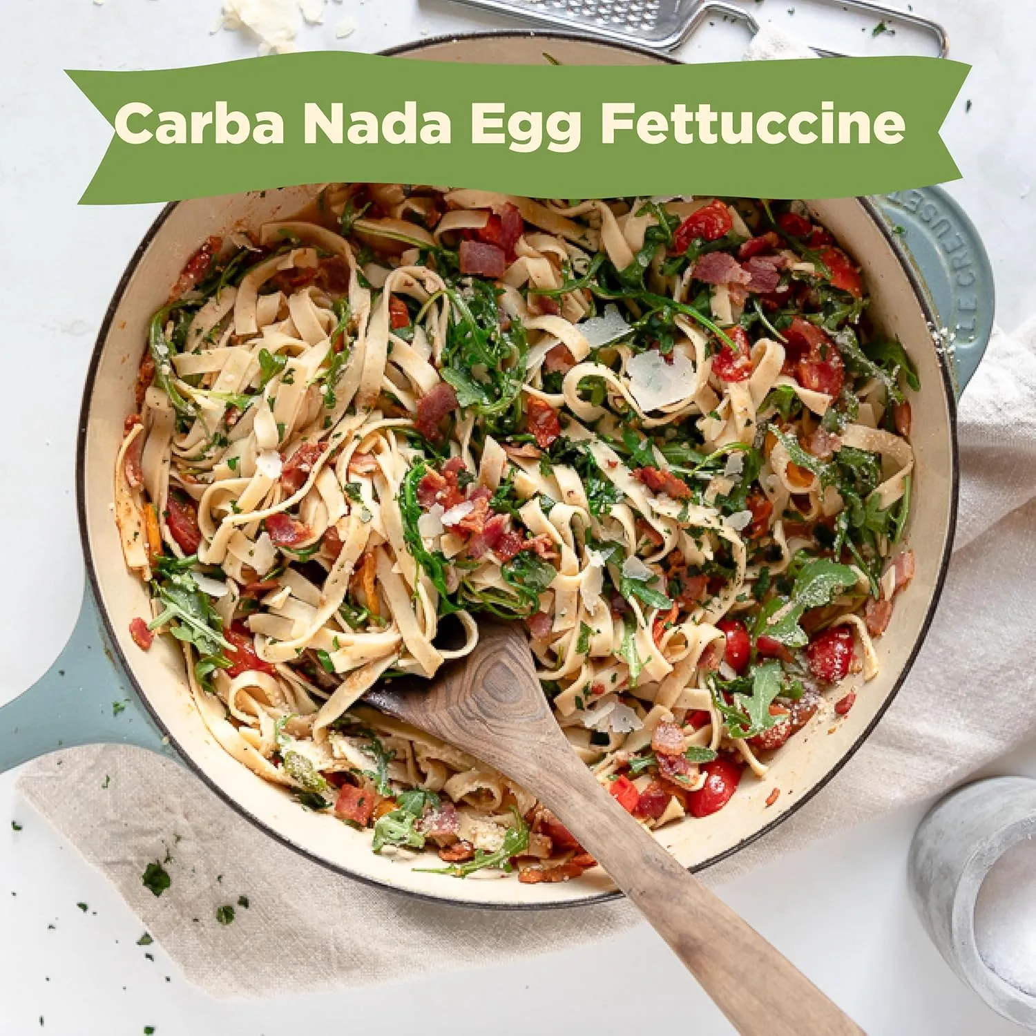 AL DENTE Carba-Nada Egg Fettuccine, Lower Carb, 16g High Protein, Cage Free Eggs, Non-GMO, Artisanal, Homemade Taste & Texture, 10oz Bags (Pack of 4)