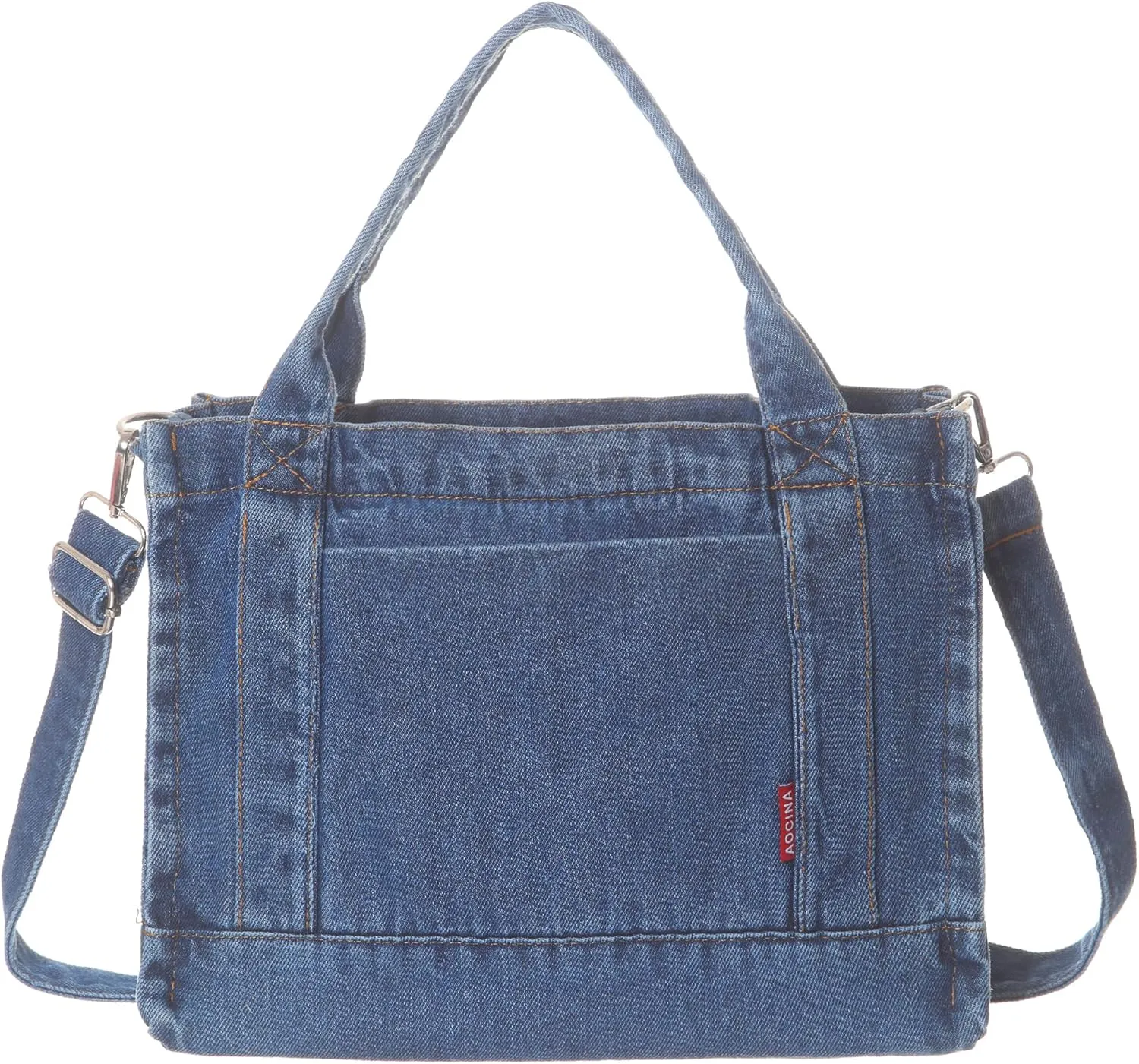 AOCINA Denim Purse Jean Tote Bag for Women Crossbody Shoulder Weekend Bags Denim Purses and Handbags for Women