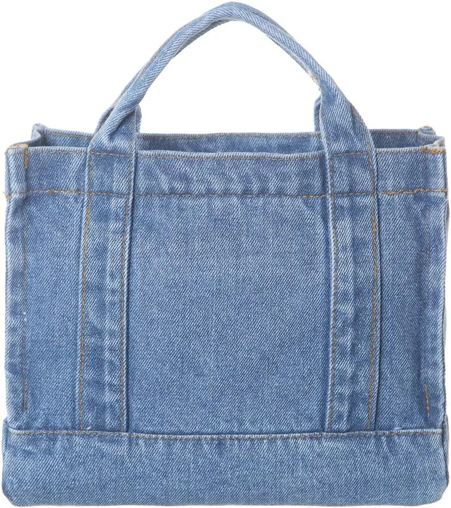 AOCINA Denim Purse Jean Tote Bag for Women Crossbody Shoulder Weekend Bags Denim Purses and Handbags for Women