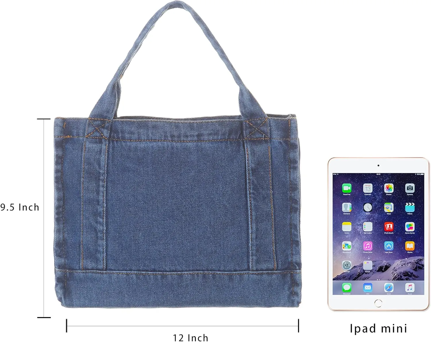 AOCINA Denim Purse Jean Tote Bag for Women Crossbody Shoulder Weekend Bags Denim Purses and Handbags for Women
