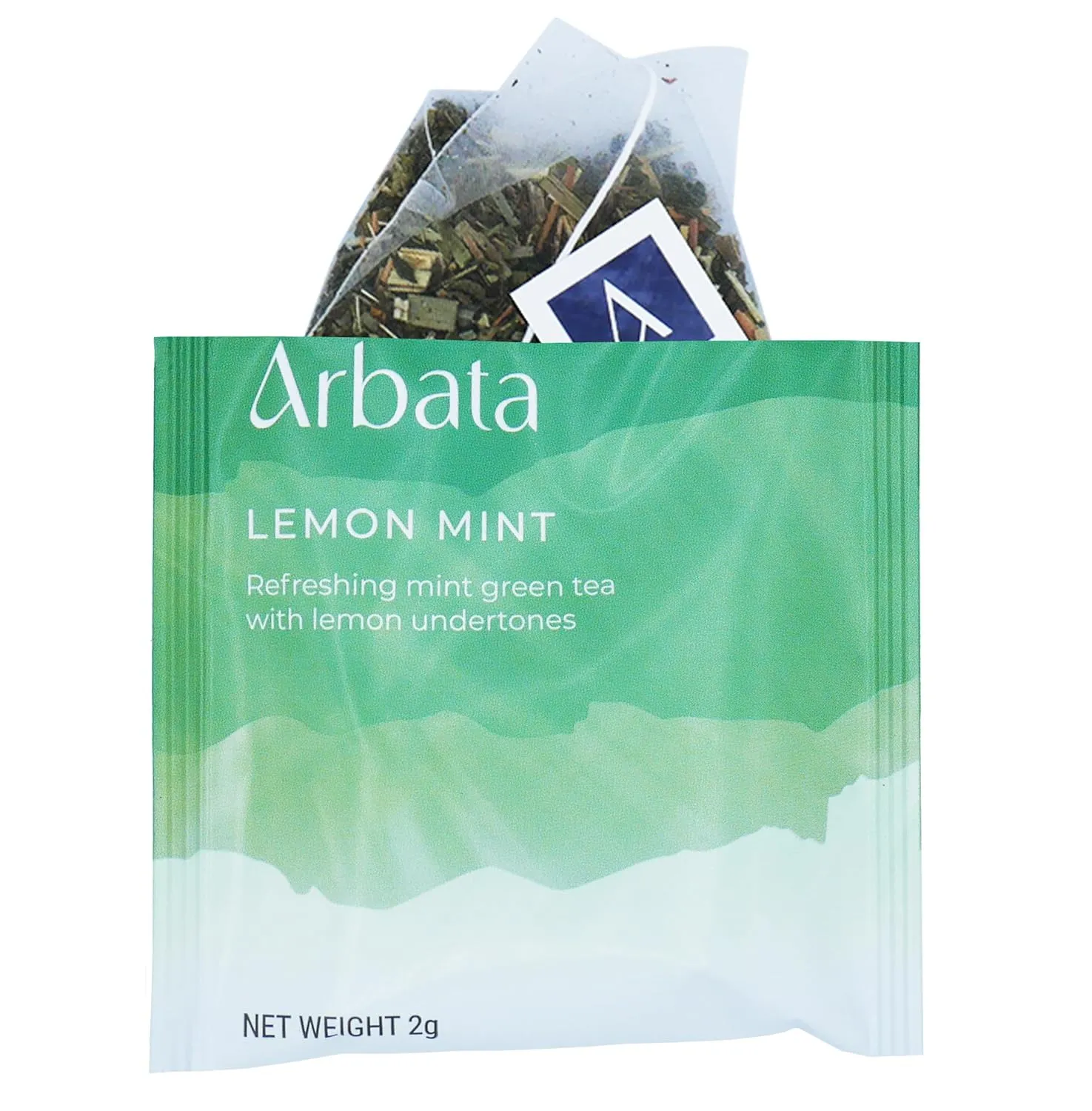 Arbata Lemon Mint Tea, 24 Pyramid Tea Bags Caffeinated Tea, Artisinal Green Tea (Lemon Mint)