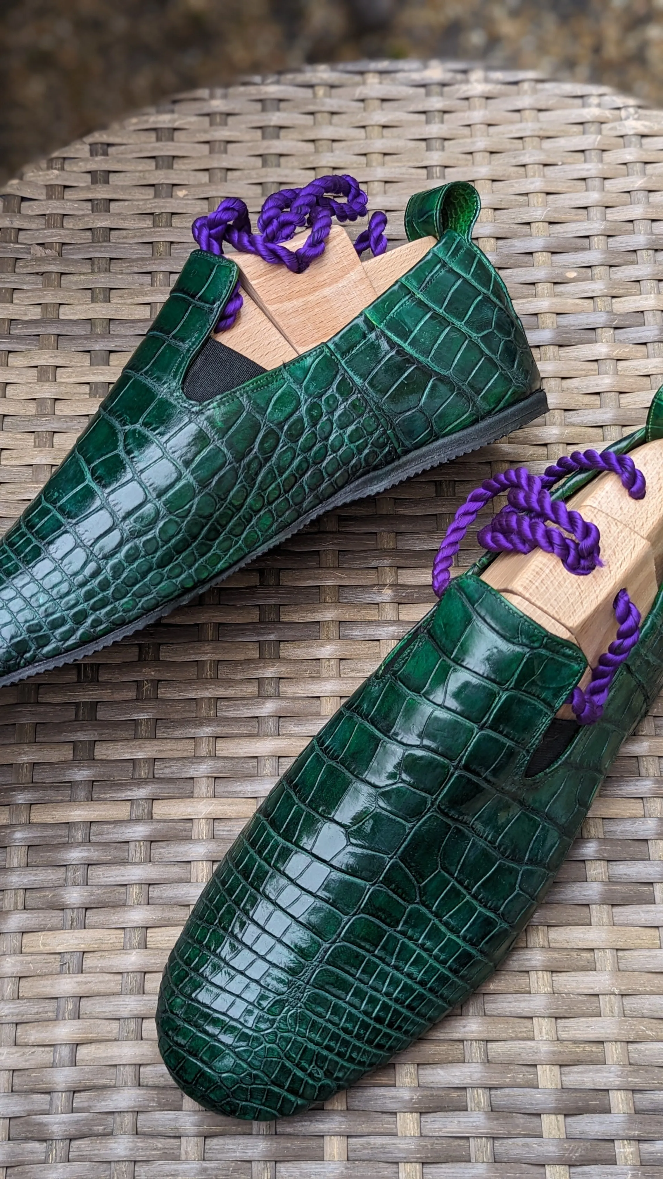 Ascot Tate - Jade Green Crocodile