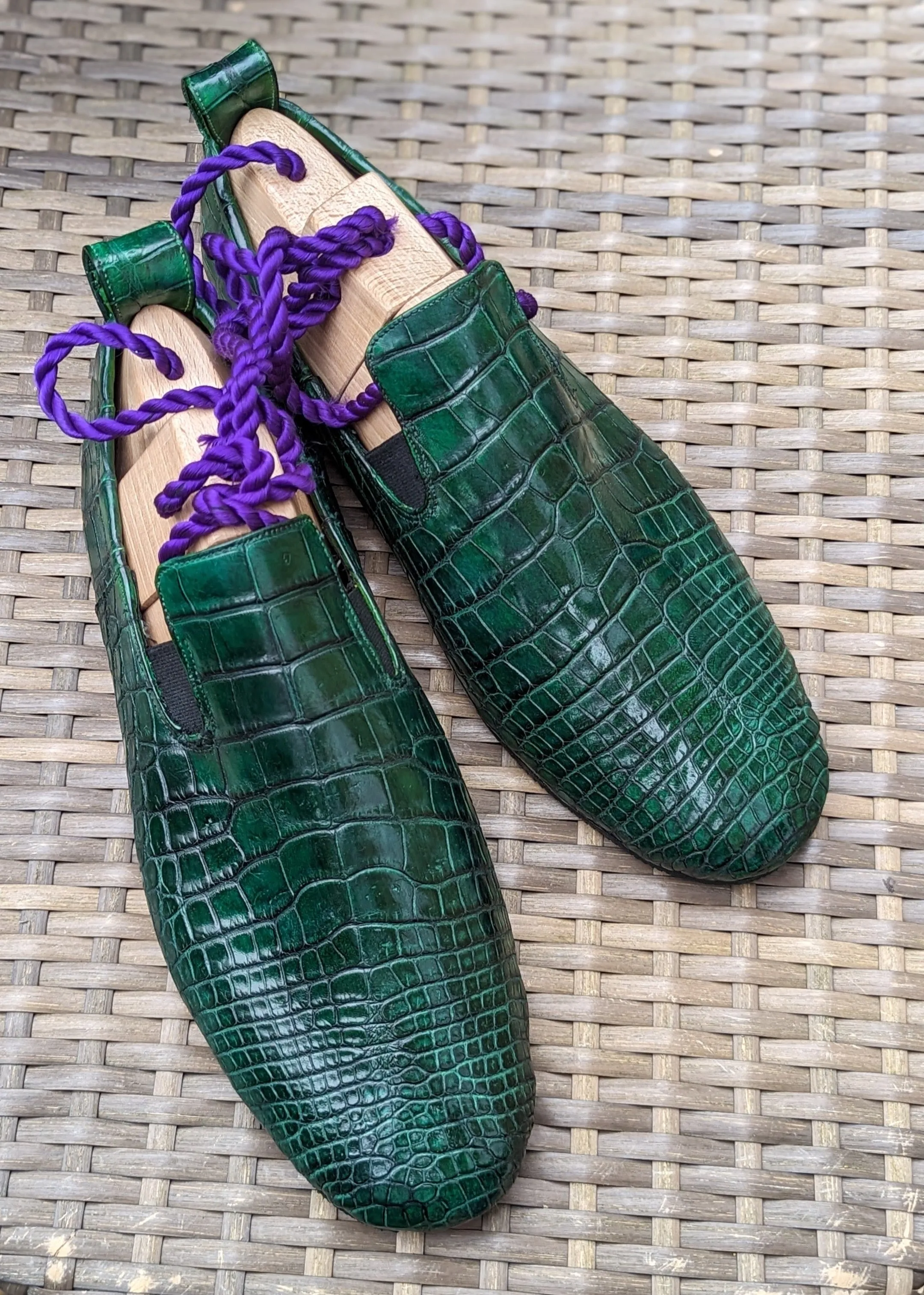 Ascot Tate - Jade Green Crocodile