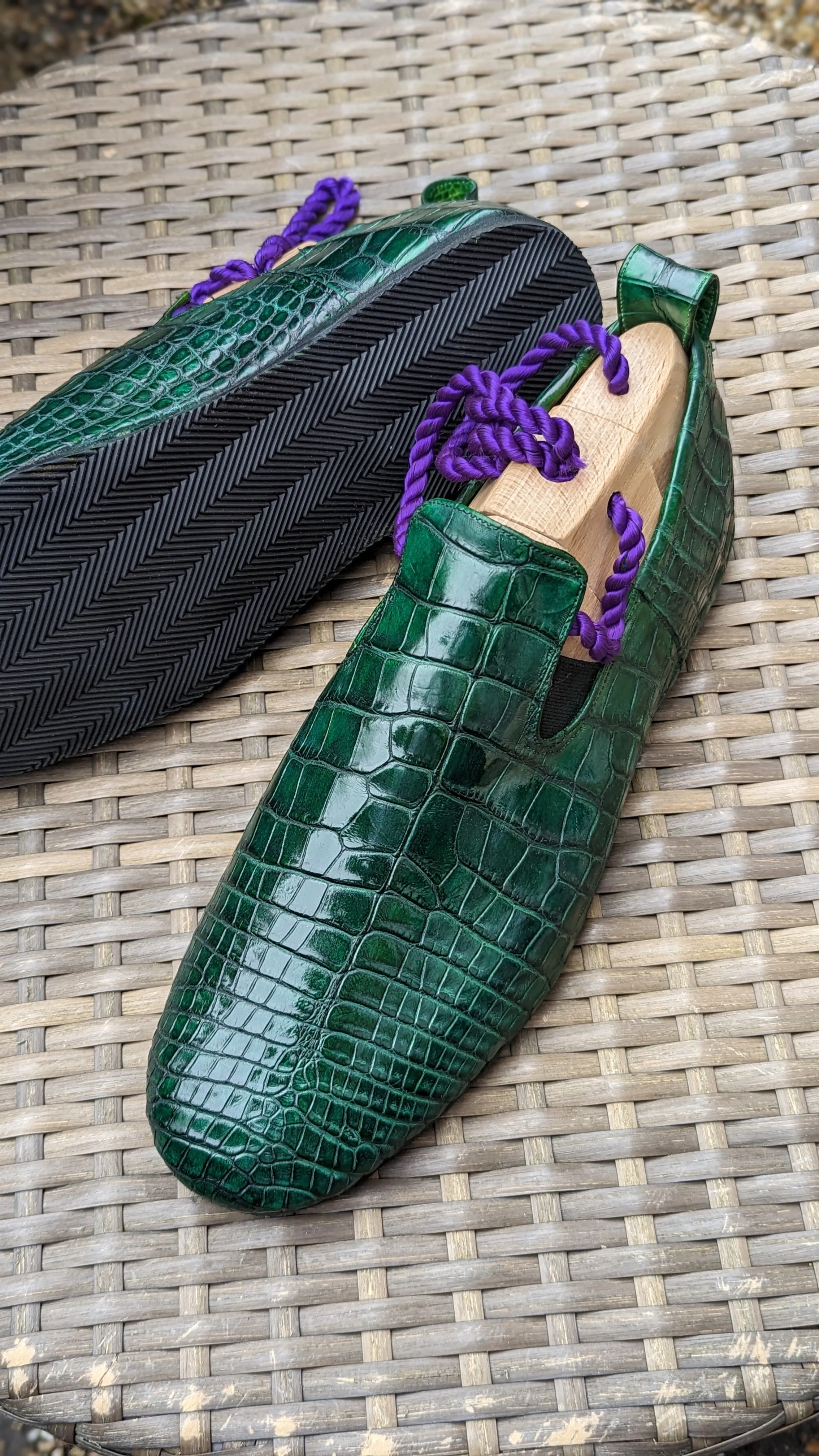 Ascot Tate - Jade Green Crocodile