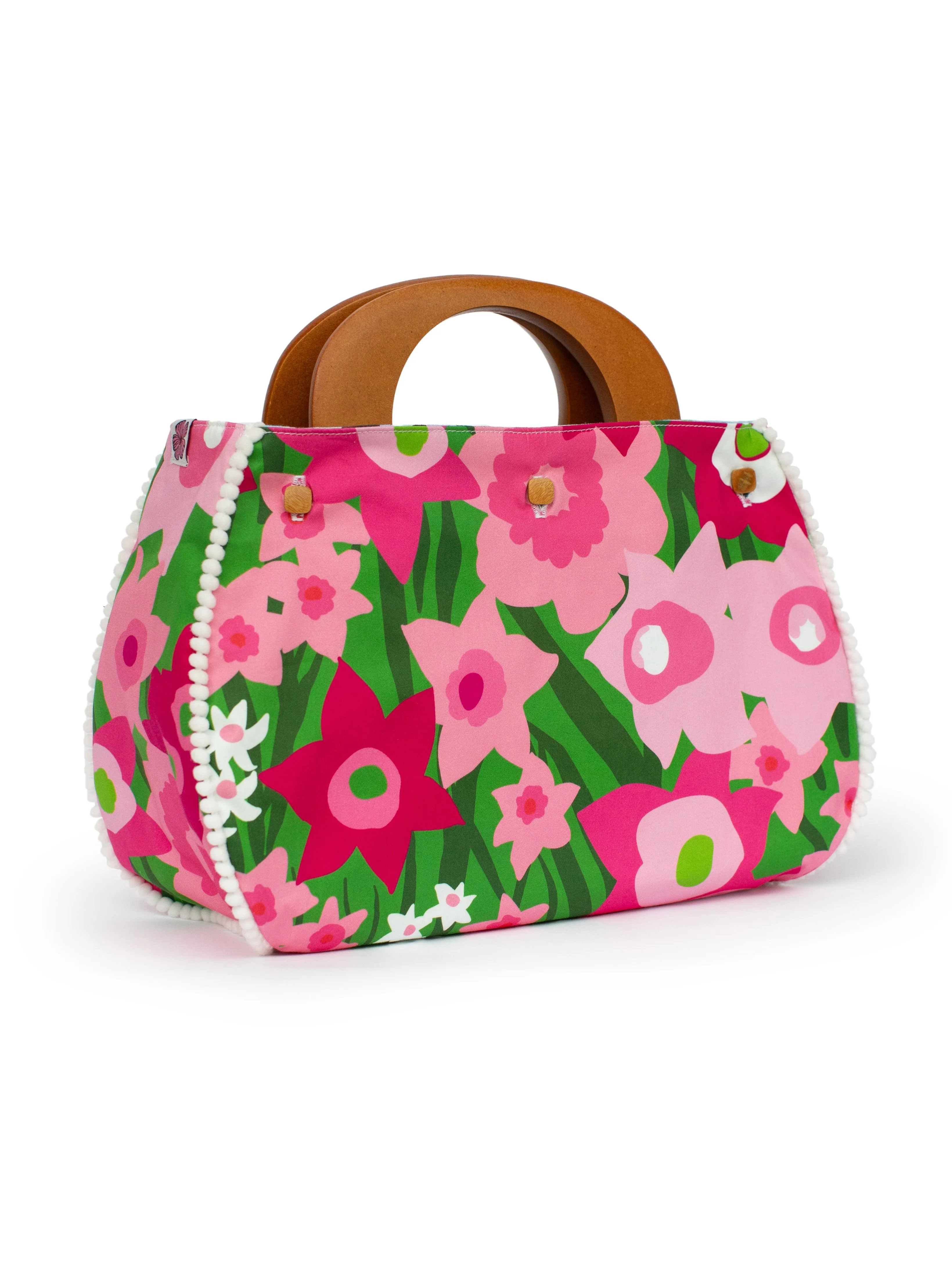 BAG COVER Daffodils Pink and Green & Garden Oasis Blue