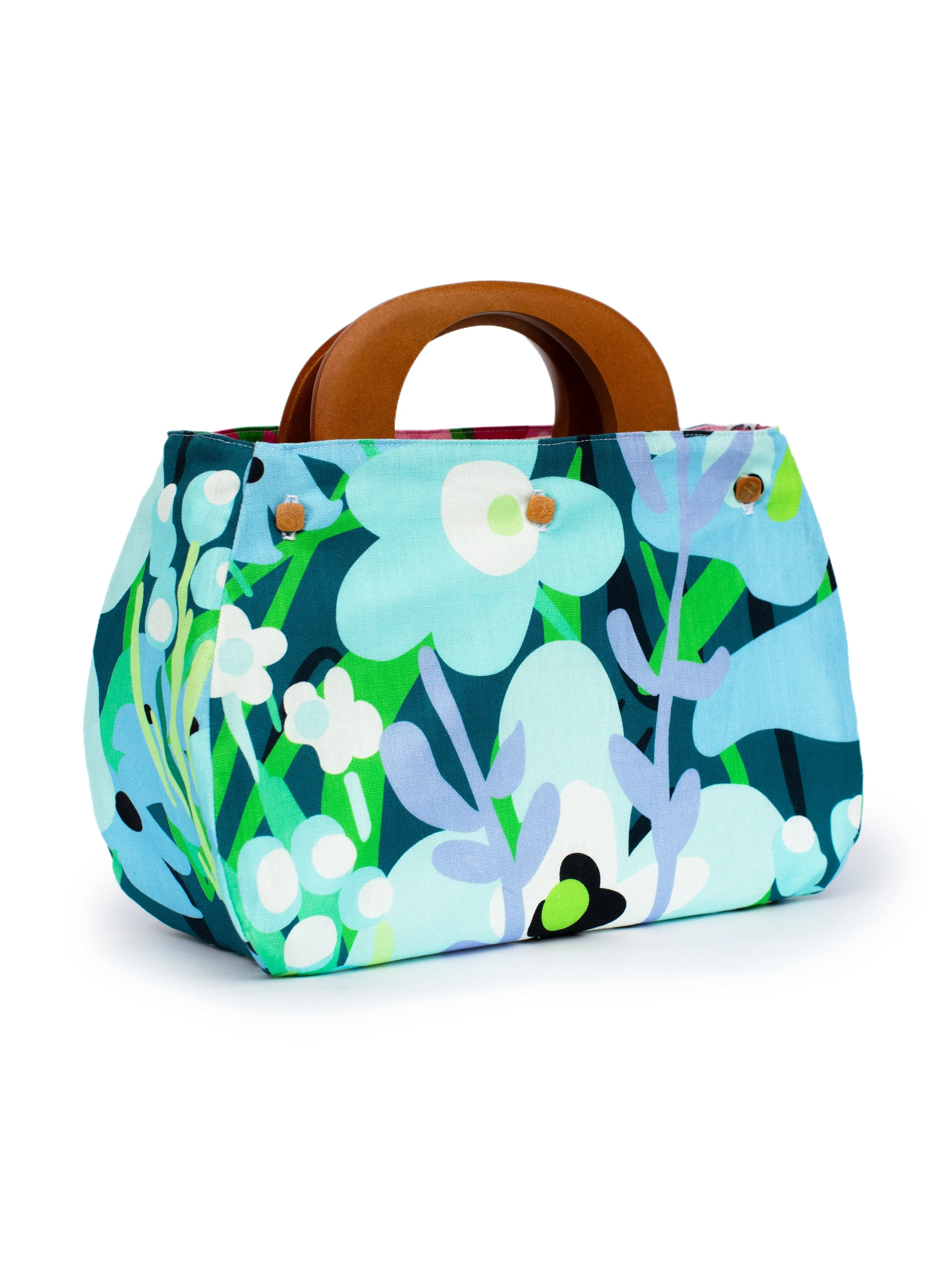 BAG COVER Daffodils Pink and Green & Garden Oasis Blue