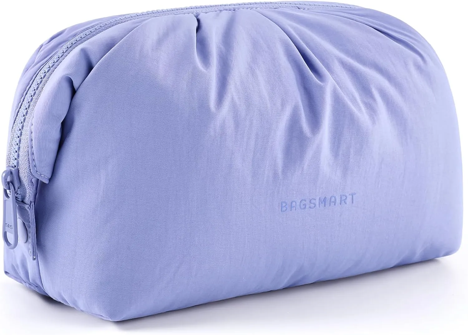 BAGSMART Makeup Bag Travel Makeup Bag, Cute Make Up Bag, Large Capacity Cosmetic Bags for Women, Wide-open Makeup Pouch Travel Essentials Toiletries Accessories Brushes (Lavender Purple)