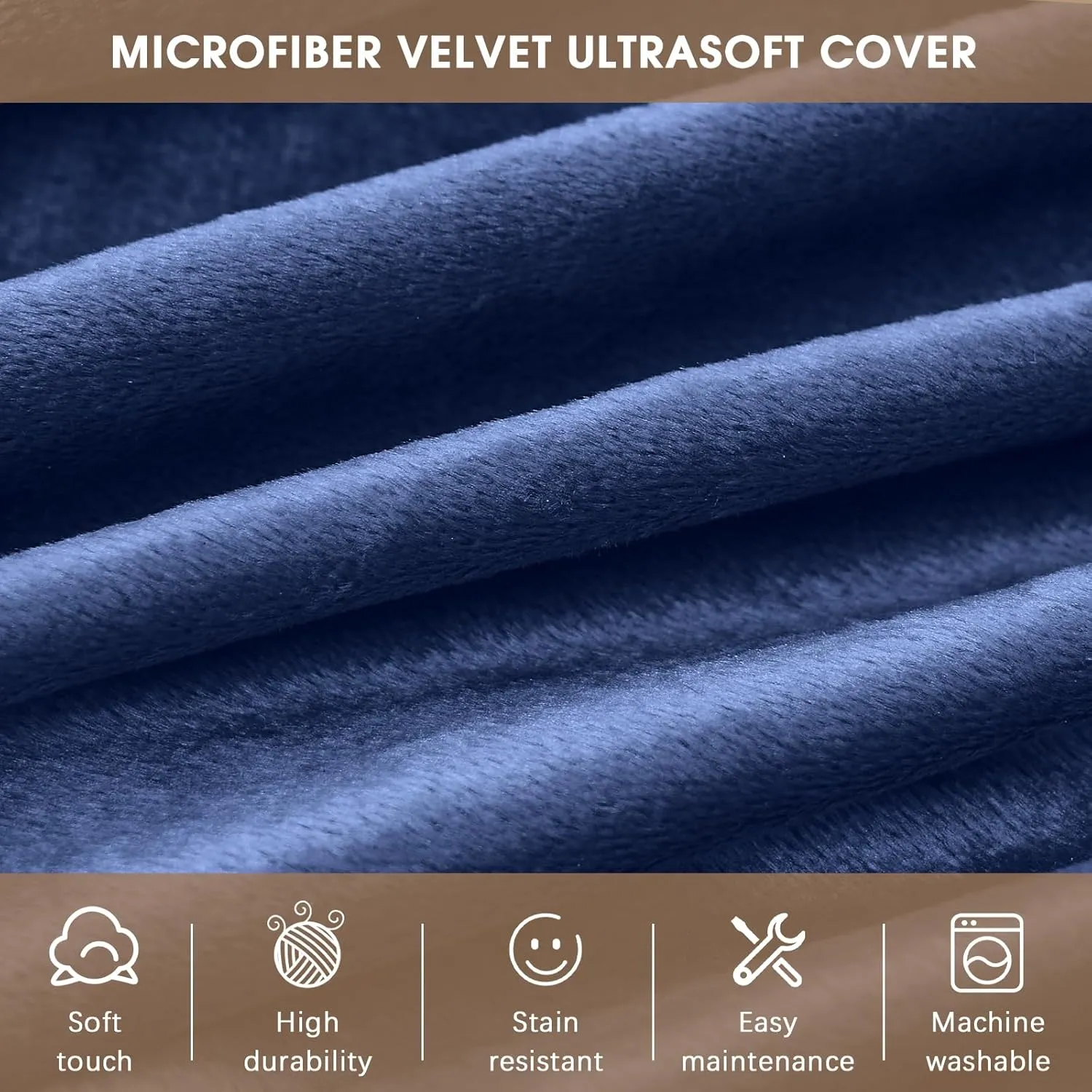 Bean Bag Chairs for Kids - Memory Foam Furniture BeanBag Chair - Kids/Teens Sofa with Soft Micro Fiber Cover - Round Fluffy Couch for Living Room Bedroom College Dorm - 2 ft, Navy