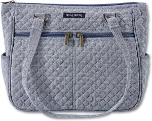 Bella Taylor Everyday Tote | Lightweight Quilted Fabric Handbags for Women