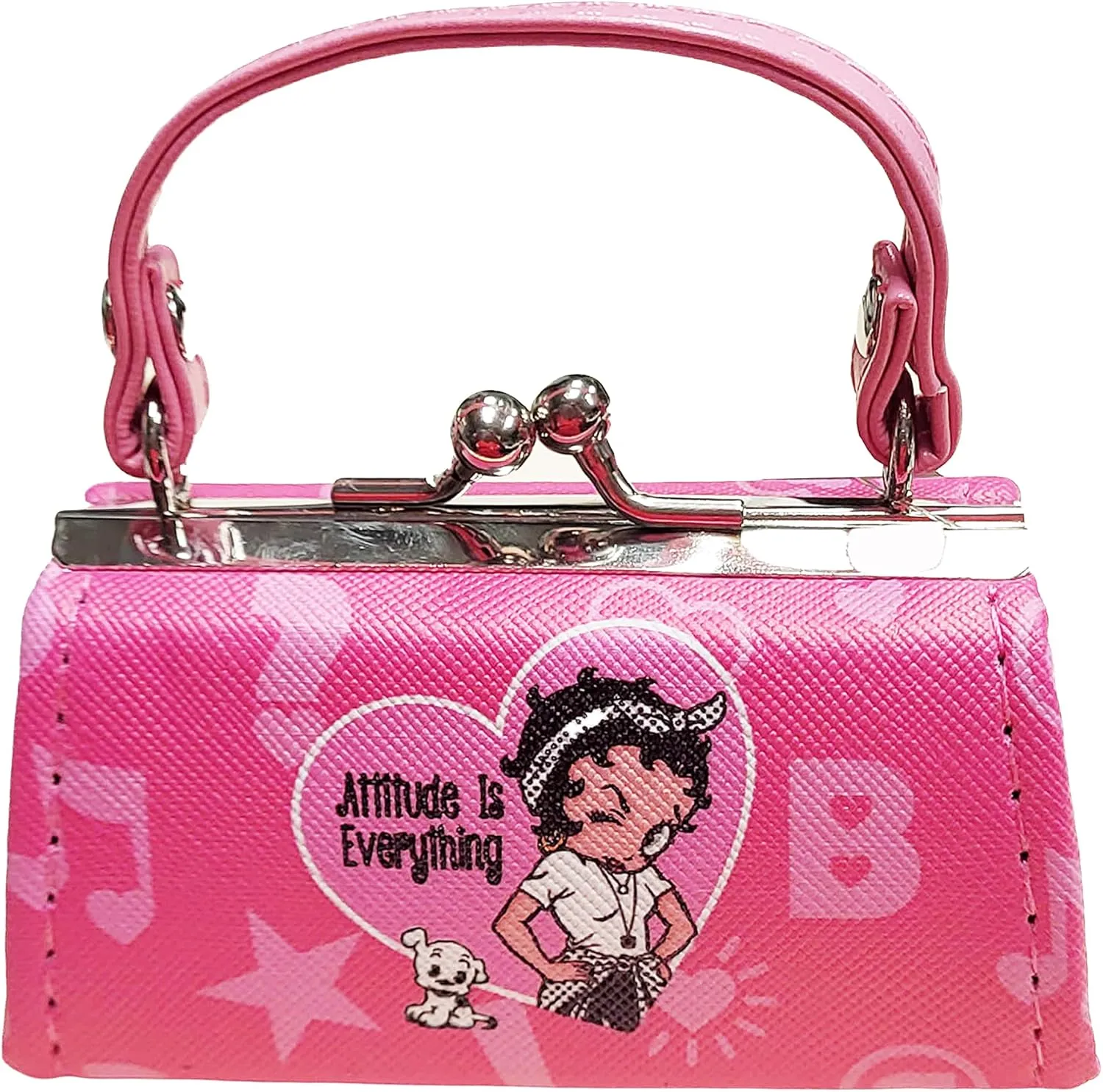 Betty Boop Mini Coin Purse – "Attitude is Everything" – Cute Vintage-Style – Officially Licensed - Charming and Playful Fashion Accessory
