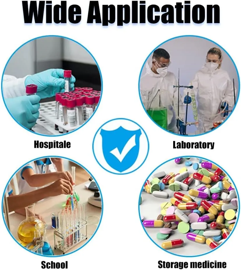 Biohazard Specimen Bags,100pcs 6x9in/15x25cm with Biohazard Red Logo Printing, Ziplock Top Sample Bags with Outside Pocket Paperwork Pouch