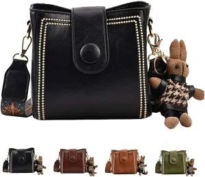 Bootara Bucket Bag with Adjustable Wider Shoulder Strap, Vintage Petal Bucket Handbag
