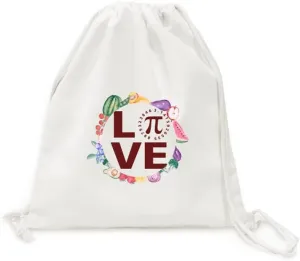 Calculation ODigital Pi Love Canvas Fabric Vegetable Fruit Folding Cinch Bag