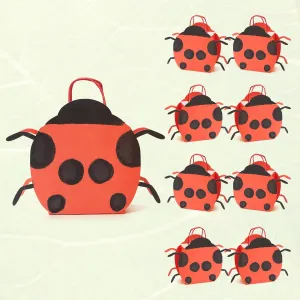 Cheerland Ladybug Party Favor Gift Bags for Pastel Garden Woodland Theme Birthday Baby Shower Celebrations Spring Picnic Treat Candy Supplies and Decorations (Pack of 8)