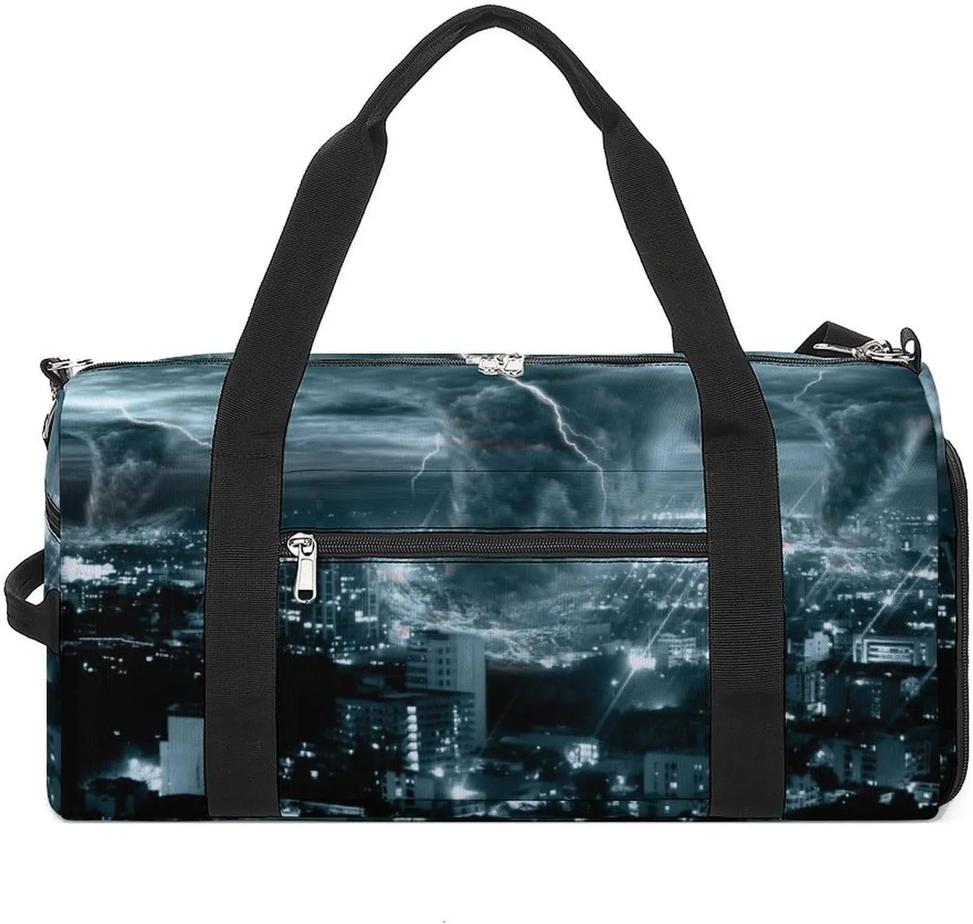 Chicago City Tornado Storm Weather Pattern A Fitness Bag with Large Storage Space Is Suitable for Portable Outdoor Use