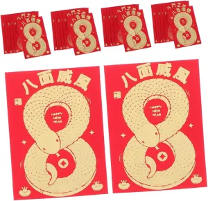 Chinese Packets 60pcs Snake Year Red Envelopes Elegant Money Bags for New Year Wedding and Cultural Events