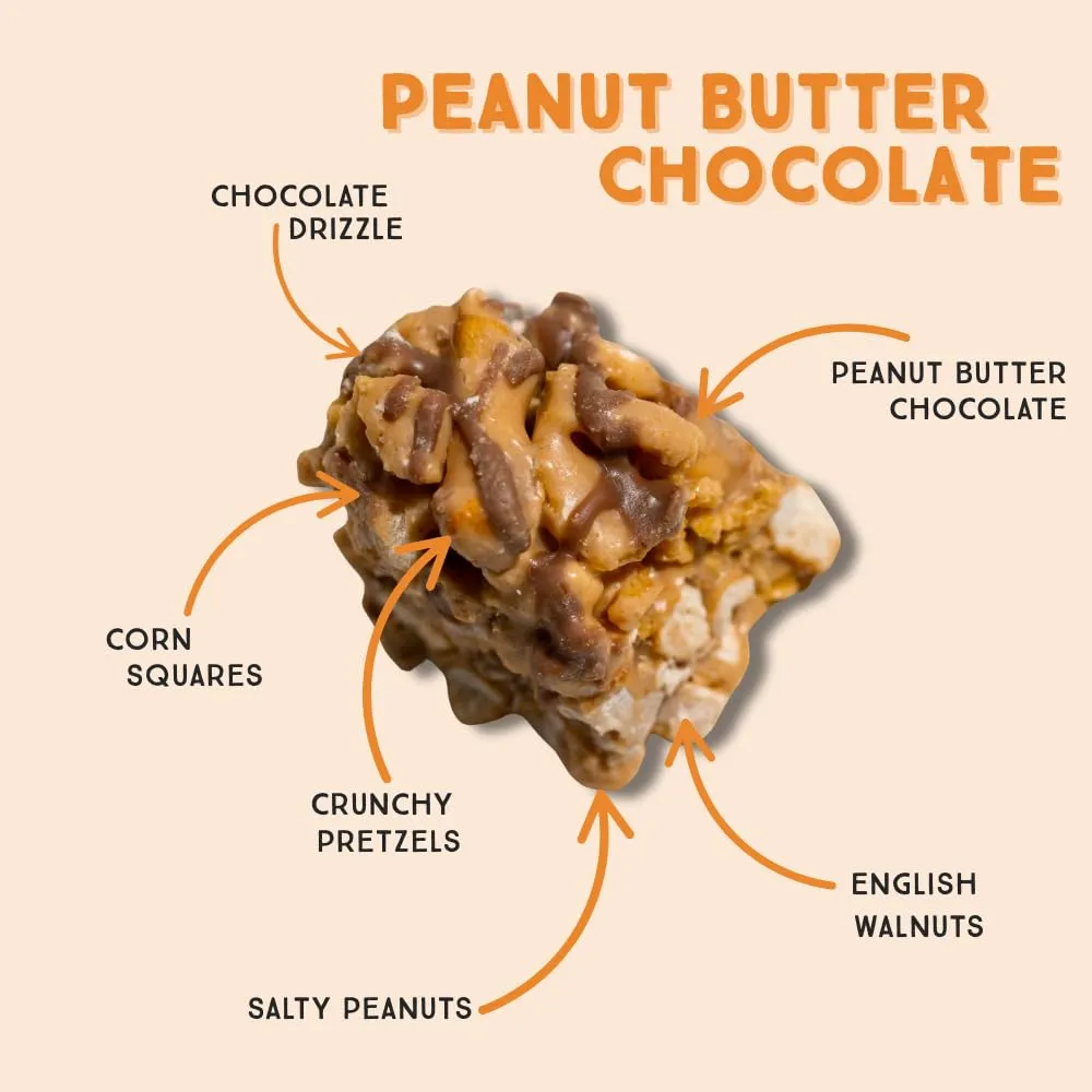 Chunk Nibbles Snack Clusters | Peanut Butter Chocolate Flavor Bite-Size Clusters | 4.25oz (Pack of 3)