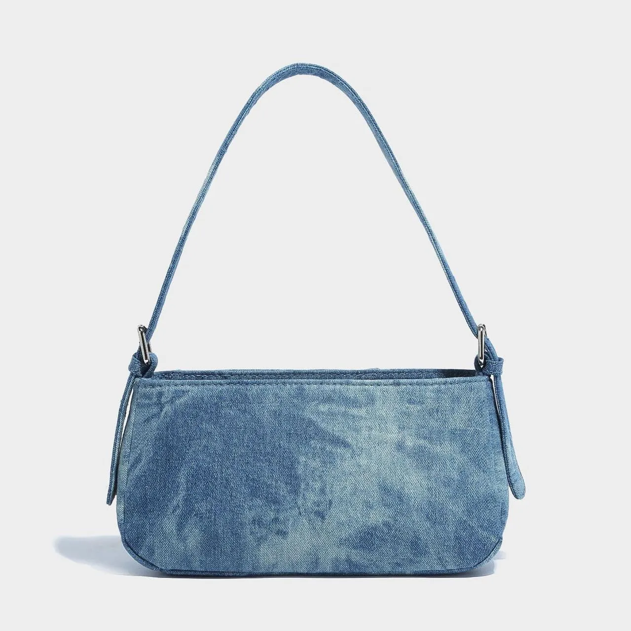 Classic Blue Denim Jeans Pants Purse Underarm Satchel Handbag For Women, New Ladies Fashion Shoulder Bags