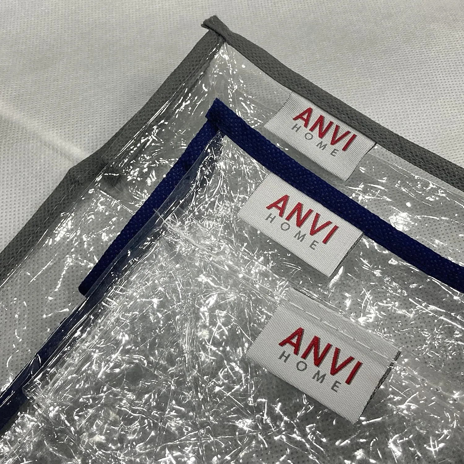 Clear Vinyl Zippered Storage Bags with Handle 24x27x8 Inch Pack of 12 for Blanket, Linen, Sweater, Bed Sheet, Quilt, Clothes, Pillow, Comforter, Foldable