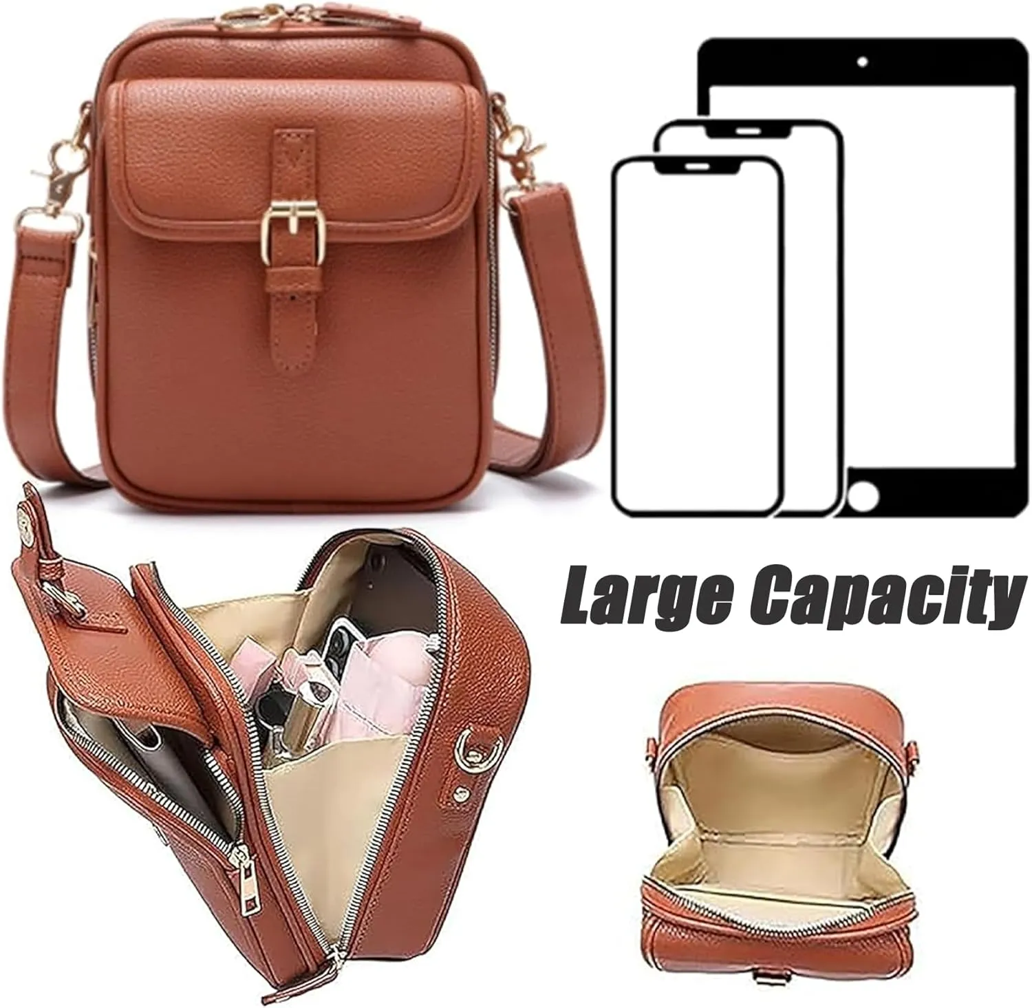 Collaboraten1 Crossbody Leather Bag, Crossbody Leather Bag, 2025 New Vintage Petal Bucket Handbag