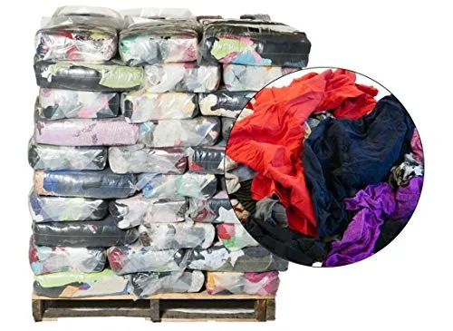 Colored Recycled T-Shirt Rags - 100 Anti-Slip 10lb Bags - Skid - by RagLady