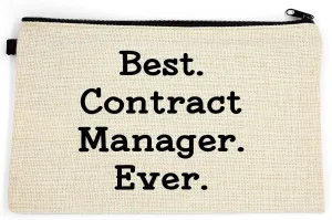 Contract Manager Makeup Bag, Gift For Contract Manager, Contract Manager Cosmetic Bag, Best Contract Manager Ever, Toiletry Bag, Birthday Gift For Her, Makeup Bag For Women, Christmas Gift Bag