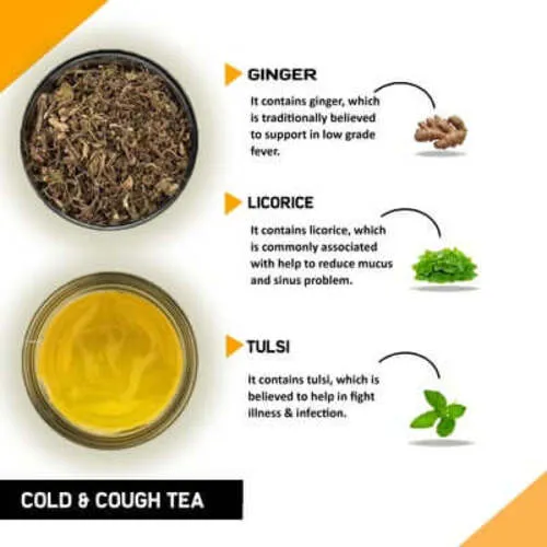 Cough and Cold Tea  - Helps with Sore Throat, Sinus Congestion & Runny Nose