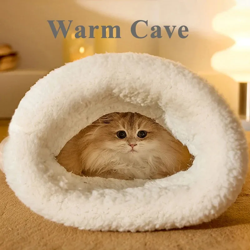 Cozy Kawaii Cat Tunnel Nest 🐾💖 Soft Plush Sleeping Bag for Purr-fect Snuggles! 💤🐱