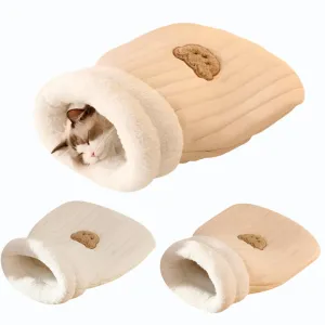 Cozy Kawaii Cat Tunnel Nest 🐾💖 Soft Plush Sleeping Bag for Purr-fect Snuggles! 💤🐱