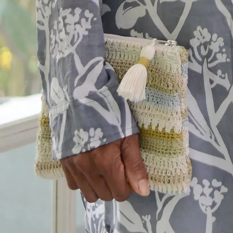 Crochet Purse Clutch Bag | Warm: Light Mix