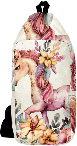 Crossbody Bags for Women,Crossbody Bag Men,Small Sling Bag,Colored Flower Bush Unicorn,Crossbody Purse