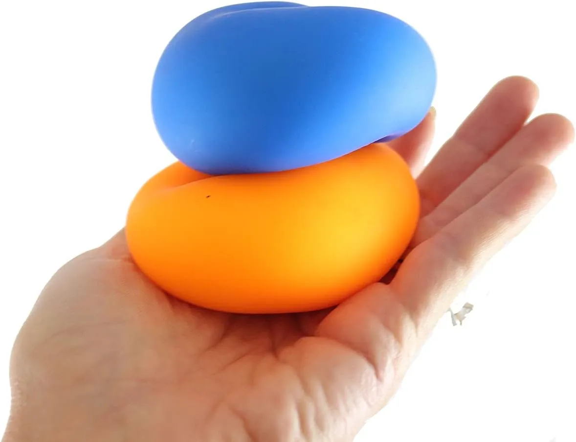Curious Minds Busy Bags 2 Super Soft Doh Filled Stretch Ball - Ultra Squishy and Moldable Relaxing Sensory Fidget Dough Stress Toy (Random Colors)