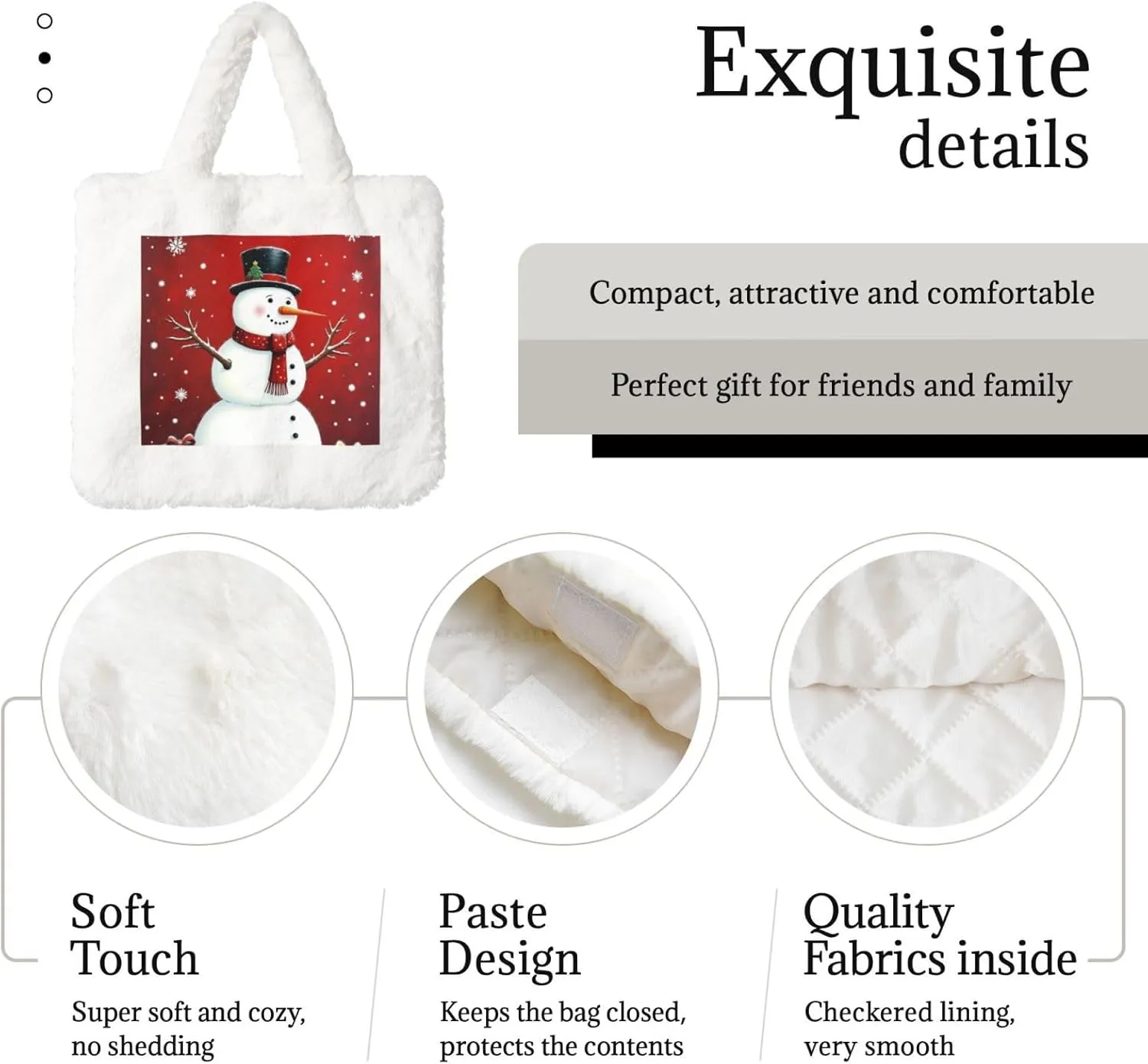 Cute Fuzzy Purse Fluffy Shoulder Bag Plush Furry Tote Bag Aesthetic Purse