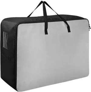 Dark Gray Storage Bag Moving Supplies with Sturdy Handle and Durable Zipper, Zippered Storage Bag for Moving