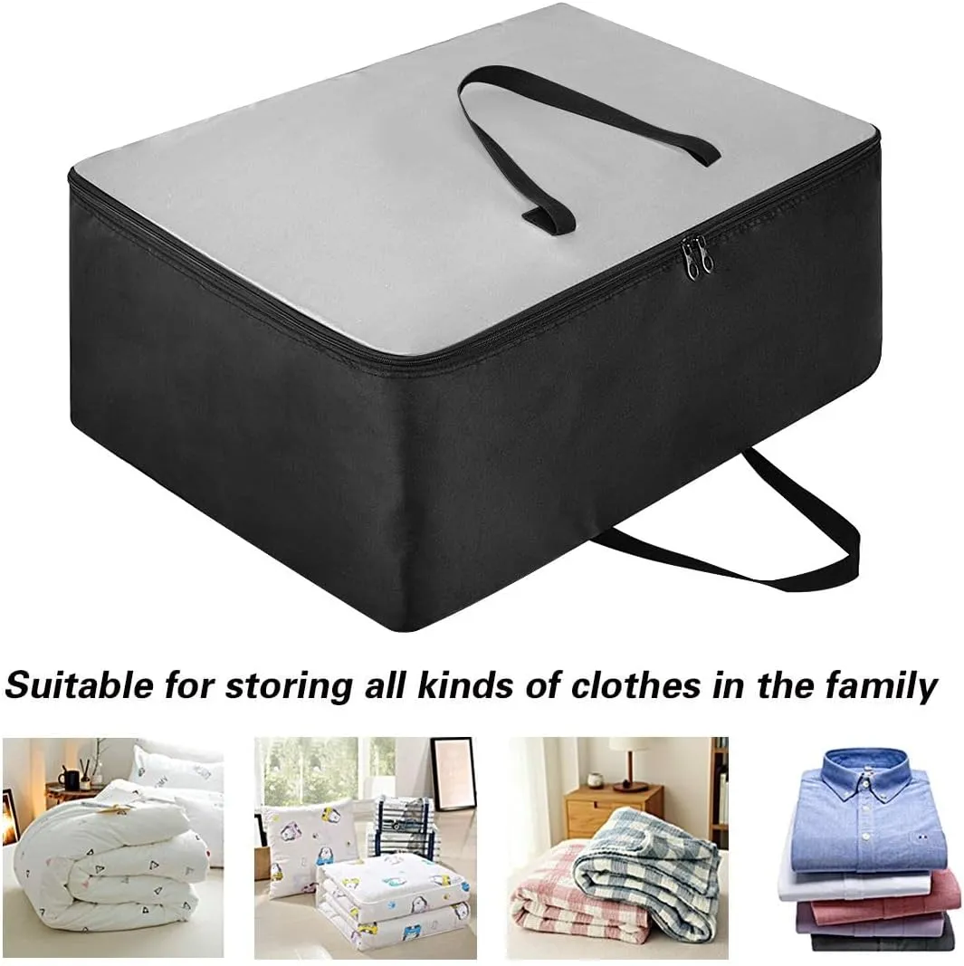 Dark Gray Storage Bag Moving Supplies with Sturdy Handle and Durable Zipper, Zippered Storage Bag for Moving